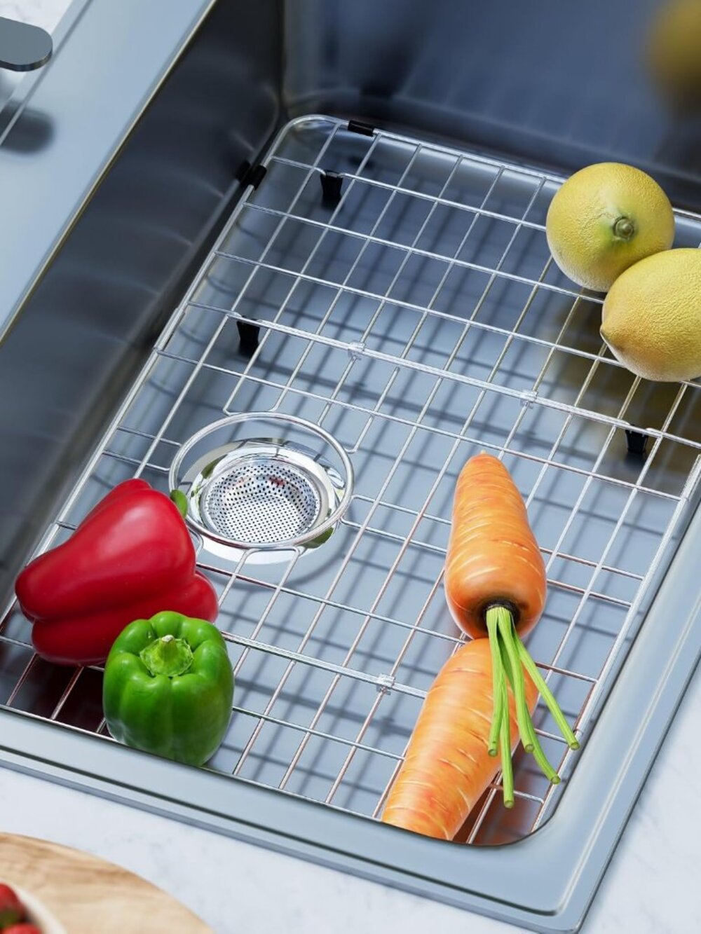 iPEGTOP Sink Protector Grid 28-3/8" x 14-3/16", Stainless Steel Sink Bottom Grid